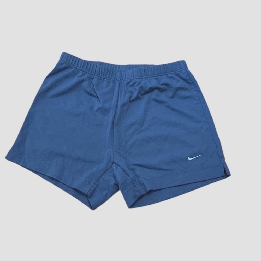 Nike Womens XS Blue Athletic Shorts Nylon Spandex Vintage Made in USA Gym Yoga